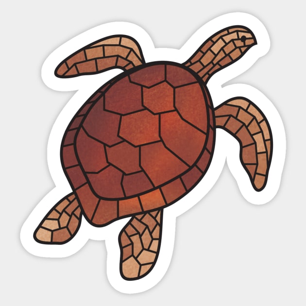 Sea Turtle Sticker by DesignsByDoodle